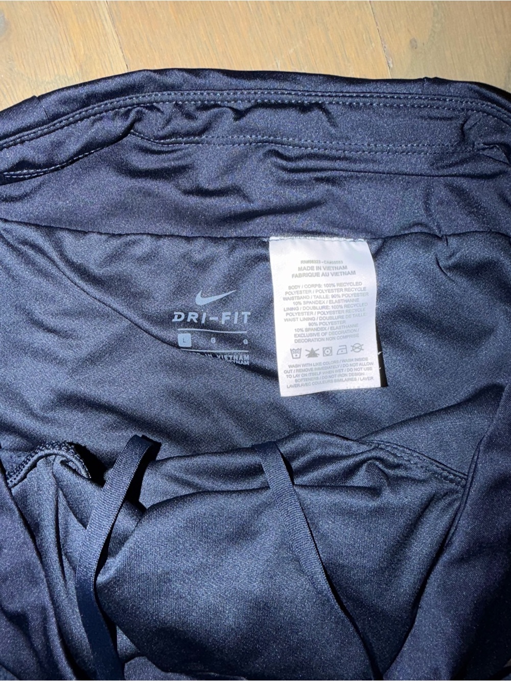 Nike Navy blue women’s lined running shorts size Large 3 inch inseam - Picture 4 of 4